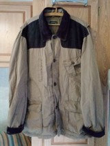 Mens XXL Orvis Barn Jacket Shoulder Patch Khaki AA - $29.32