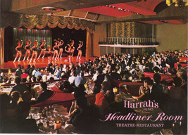 Vintage Harrahs Headliner Room Postcard, Unused - £6.26 GBP