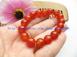 Free Shipping - Grade AAA Natural Red Jadeite Jade charm beaded prayer B... - $19.99