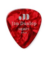 Dunlop Classic Celluloid Red Pearloid Guitar Picks, Heavy, 12 Pack - $6.95