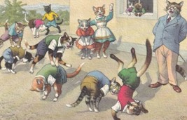 Alfred Mainzer Cats Play Leapfrog Postcard D21 - £2.39 GBP