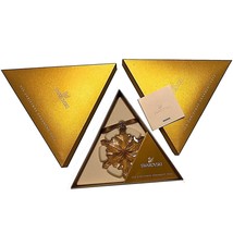 Swarovski 2012 Gold Tone Christmas Star / Snowflake, Mint w box &amp; triang... - $199.99