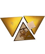 Swarovski 2012 Gold Tone Christmas Star / Snowflake, Mint w box &amp; triang... - £158.02 GBP