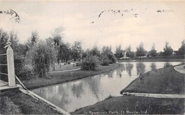 Fort FT Wayne Indiana ~ IN Reservoir Park ~ Dagherrotipo Foto Cartolina 1906 Pmk - £7.70 GBP