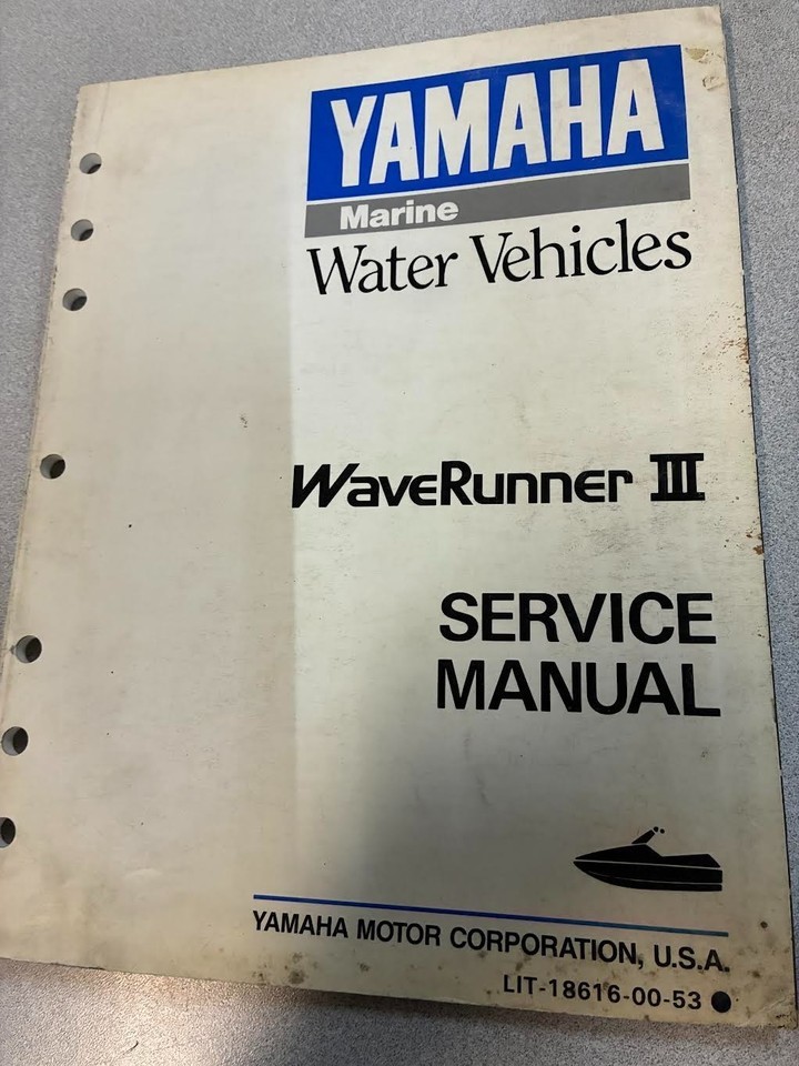 Yamaha Waverunner III LIT-18616-00-53 OEM Service Manual 1990-
show orig... - $69.99