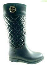 Henry Ferrera Portofino Black Matte Low Heel Knee High Rain Boot - $56.54 CAD