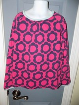 Mini Boden Pink W/Flower Long Sleeved Shirt Size 9/10Y Girl&#39;s EUC - £13.21 GBP