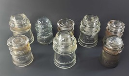 7 Hemingray Glass Insulators 45-41, 5-48, 10, 43-41, 18-42, 12, 26-44 Go... - $37.36