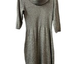 Signature by Robbie Bee Sweater Dress Womens Size L Gray Cowl Neck 3/4 S... - $16.91