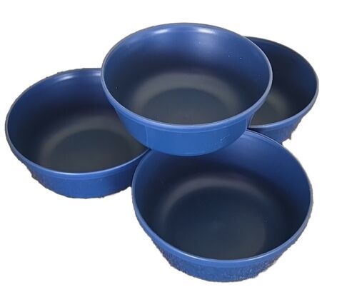 Four (4) ~ Pillowfort™ ~ Round ~ BLUE Color ~ Stackable ~ Plastic ~ 15 O... - $18.70