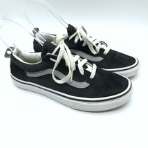 Vans Sneakers Low Top Lace Up Black Canvas Suede Juniors Size 6 - $19.24