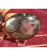 Purple and Gold Splendor ROCK Mixed Media Paperweight Baskets Gifts Uniq... - €8,61 EUR