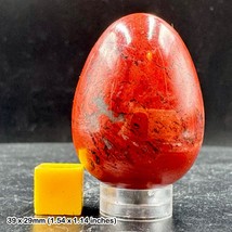 Red Jasper Crystal Healing Egg – Genuine Polished Stone of Strength &amp; Stability - £11.39 GBP