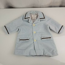 Christian Baby Dior Blue Brown Peacoat Jacket Coat CD Logo Unisex Boy Gi... - $49.49