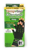 Hempvana Green Relief Arthritis Compression Gloves Comfort Strap Size S/M - £12.69 GBP