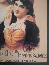 Hall's Hair Renewer Tin Sign Barber Retro Display Décor 1993 Vintage 12.75"x16" image 2