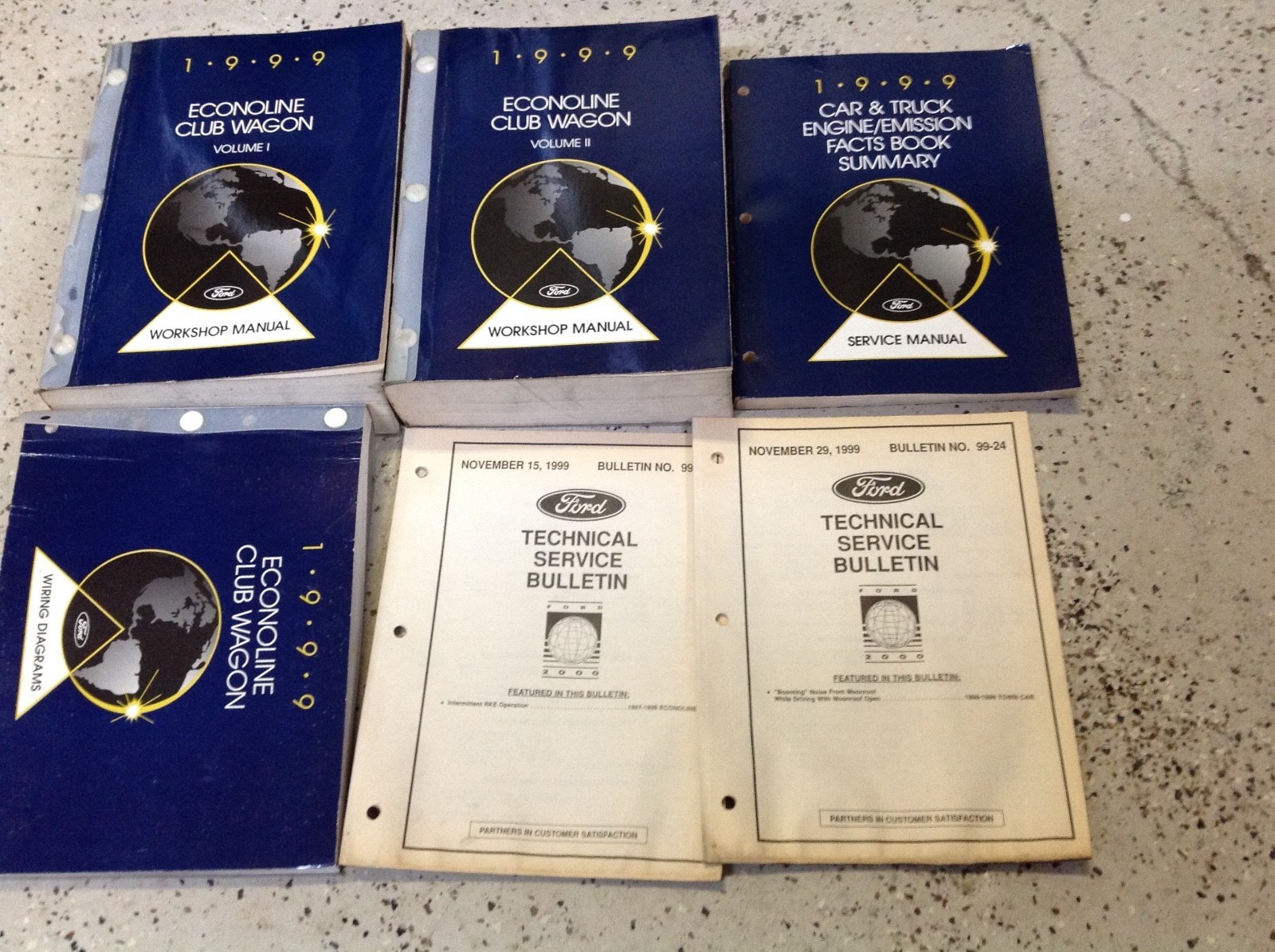 1999 Ford Econoline Club Wagon Servizio Negozio Riparazione Manuale Set * W Ewd Item image 2