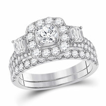 14kt Two-tone Gold Round Diamond Bridal Wedding Ring Band Set 2 Ctw - £3,016.11 GBP