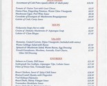 Le Vichyssois Restaurant Dinner Menu Lakemoor Illinois  - £21.90 GBP