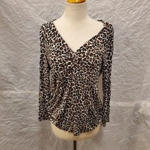Michael Kors Cheetah Print Top, Size M - £23.21 GBP