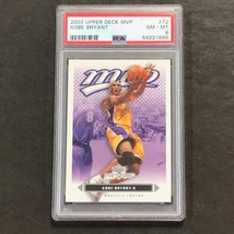 2003 Upper Deck MVP #72 Kobe Bryant Graded Card PSA NM-MT 8 Slabbed Lakers - £39.95 GBP