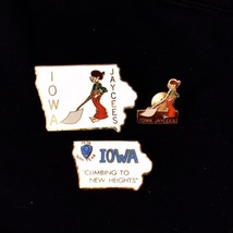 Vintage Iowa Jaycees State Pins Lot of 3 - $19.92