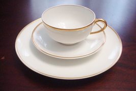 Compatible with Haviland Limoges TRIO, cup, saucer dessert plate GOLD RIM [88B] - £43.39 GBP