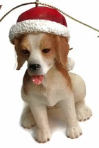 Dog with Santa Hat Ornament 3 inches (Beagle) - £11.72 GBP