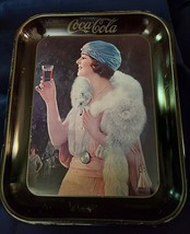 Vintage 1973 Remake Of 1920&#39;S Flapper Girl On Coca Cola Tray - £18.36 GBP