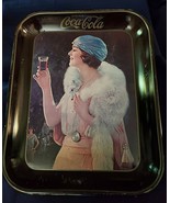 VINTAGE 1973 REMAKE OF 1920&#39;S FLAPPER GIRL ON COCA COLA TRAY - $23.03