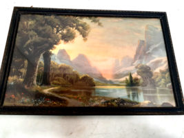 Classic Antique 1920s Nature Scene, Fox, Parish, etc, Original Frame, 24... - £43.13 GBP