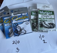 4 pack /two- Mustad 32808np Size 3/0 /two size 2/0 Live Bait Hooks - $474.16 MXN