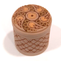 Miniature Mini Hand Carved Soft Stone Trinket Or Pill Box Just 1&quot; tall x 3/4&quot; W - £18.24 GBP