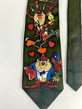 Cupid Looney Tunes Mania Silk Tie Tazmanian Devil Daffy Duck Skunk Hearts Valent - $1.90