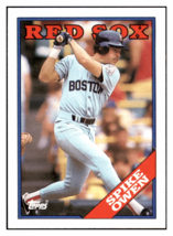 1988 Topps Spike Owen   Boston Red Sox Baseball Card GMMGD - £1.33 GBP