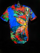 Robert Graham Cannon Beach Colorful  Short Sleeve Shirt Size Medium - £310.61 GBP