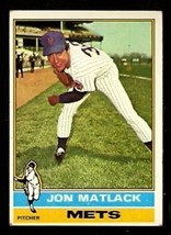 New York Mets Jon Matlack 1976 Topps Baseball Card # 190 Ex - £0.39 GBP