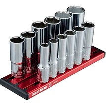 CRAFTSMAN V-SERIES Socket Set, Deep MM, 3/8 Inch Drive, 12 Piece (CMMT17... - $71.50