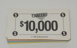1990 Careers Board Game Replacement Set of Play Money ONLY Parker Brothers - $9.65