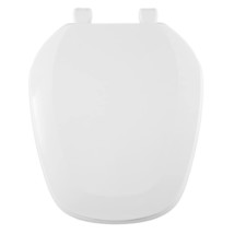White Closed-Front Round Plastic Toilet Seat, Eljer Emb201-001. - $32.93