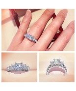 Ladies 2.00 Ct Princess Cut Wedding Diamond Engagement Ring 14K White Go... - $70.36