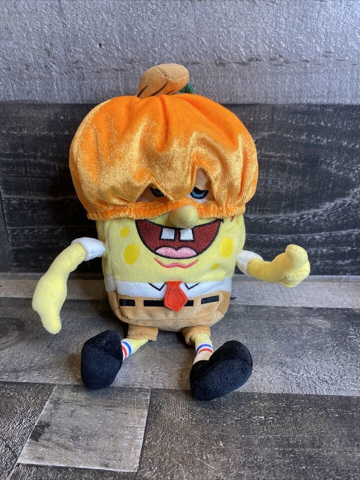 Primary image for SpongeBob Squarpants Pumpkin Mask 10" Nickelodeon Plush Toy Ty Beanie Halloween