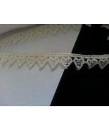 14.8 yards Natural Heart Venice Venise Narrow edge Lace Trim 7/16&quot; USA S... - $234.17 MXN