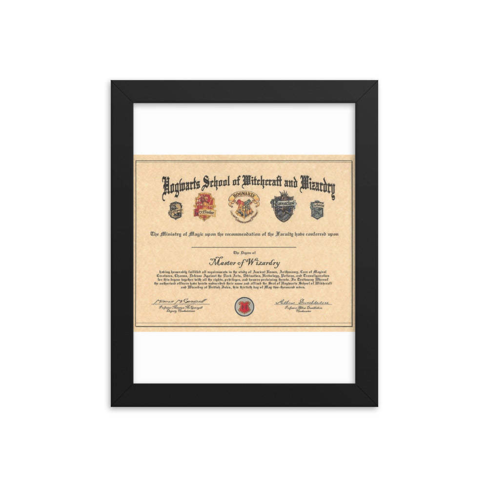 Harry Potter Hogwarts Graduation Certificate Prop print Reprint ...