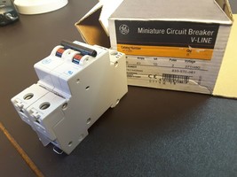 (2) Ge V17263 63A 2 Pole Type B Miniature Circuit Breaker V-LINE 277/48 New $29 - £21.34 GBP
