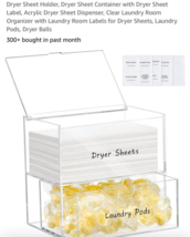 Dryer Sheet Holder, Container with Label, Acrylic... - $276.64 MXN