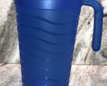 Pitcher With Lid 2 Quart Blue BPA Free 9”H x 8”W Water Juice Drinks-NEW-... - $11.76