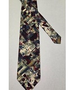 Structure Abstract Necktie Made in Italy 100% Silk 57” x 3.75&quot; - $165.89 MXN