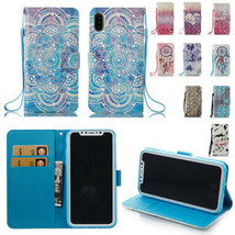 3D Print Magnetic Flip Leather Wallet Card Case Cover For iPhone 5S 6 7 8Plus X - £42.34 GBP