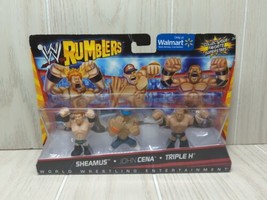 WWE W Rumblers Sheamus John Cena Triple H wrester figures mini set 3 worn box - £10.29 GBP